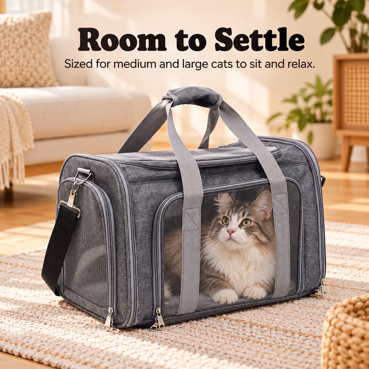 Foldable High-capacity Pet Carrier For Taking Your Cat Out — Section 4-1